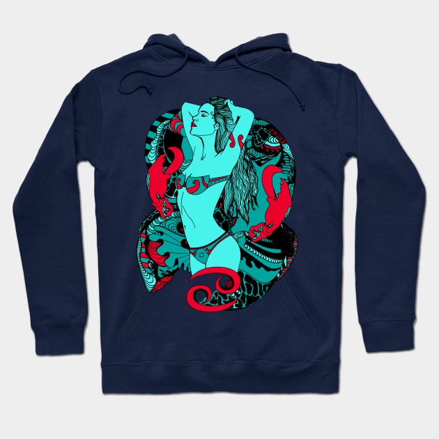 Turqred Cancer Beauty Hoodie by kenallouis